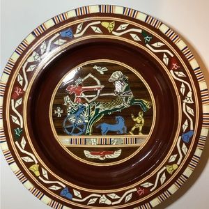 Wooden Egyptian Decor Plate